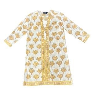 Madison Matthews Block Print Cotton Tunic | Made in India | Size S/M